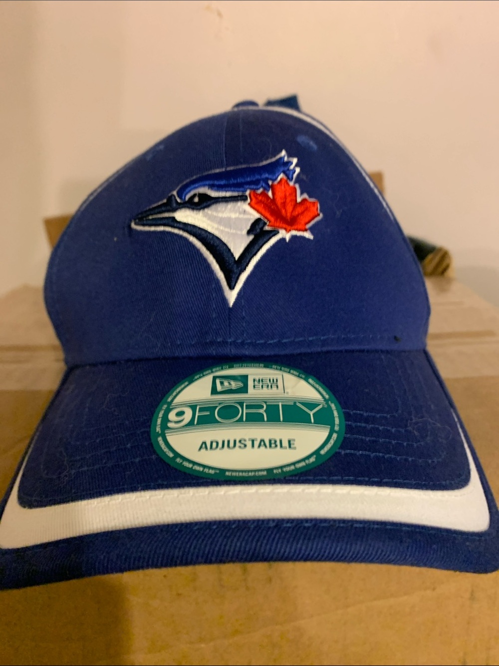 New Era Blue Toronto Blue Jays Cap with Red Maple Leaf Accent